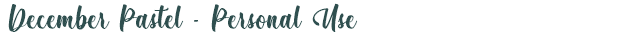 Font Preview Image for December Pastel - Personal Use