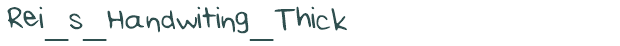 Font Preview Image for Rei_s_Handwiting_Thick