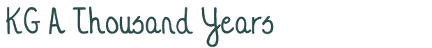 Font Preview Image for KG A Thousand Years