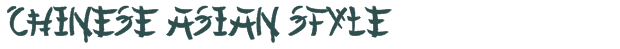Font Preview Image for Chinese Asian Style