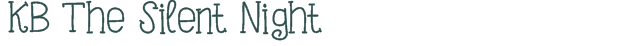 Font Preview Image for KB The Silent Night