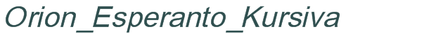 Font Preview Image for Orion_Esperanto_Kursiva