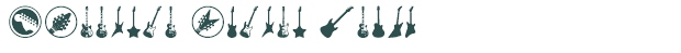 Font Preview Image for Electric Guitar Icons