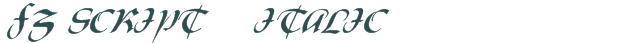 Font Preview Image for FZ SCRIPT 19 ITALIC