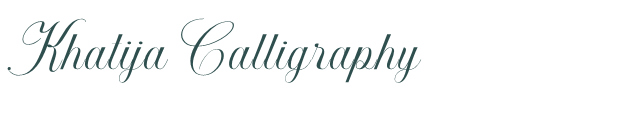 Font Preview Image for Khatija Calligraphy