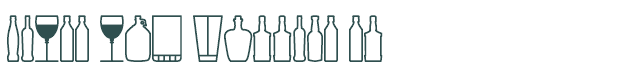 Font Preview Image for Glass and bottles St