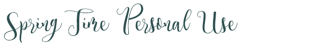 Font Preview Image for Spring Time Personal Use