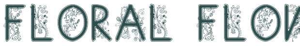 Font Preview Image for Floral Flower