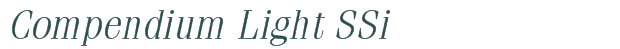 Font Preview Image for Compendium Light SSi